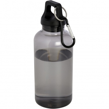 Logotrade corporate gift image of: Oregon 400 ml RCS certified recycled plastic water bottle with carabiner