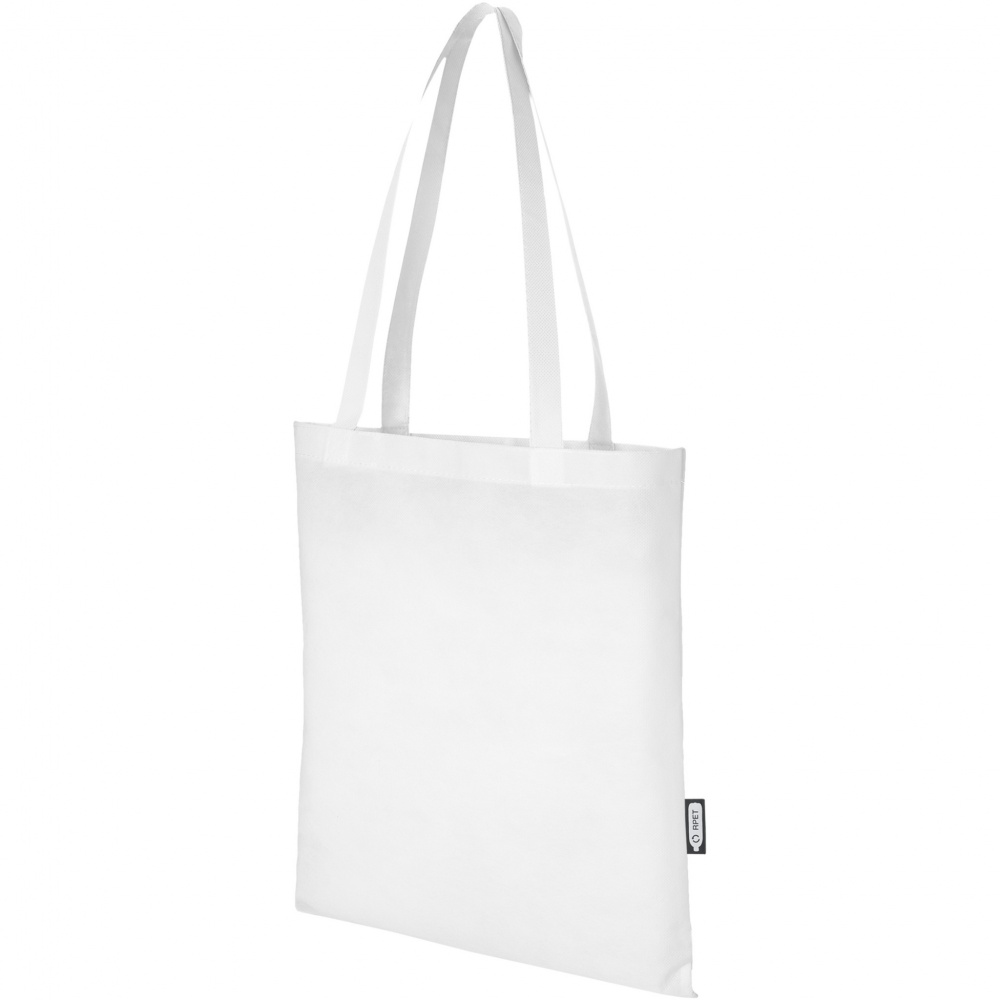 Logo trade promotional products image of: Zeus GRS recycled non-woven convention tote bag 6L