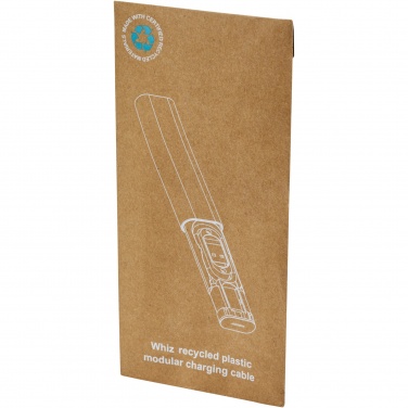 Logo trade promotional gift photo of: Whiz recycled plastic modular charging cable 