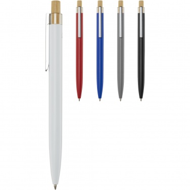 Logo trade promotional merchandise image of: Nooshin recycled aluminium ballpoint pen  (blue ink)