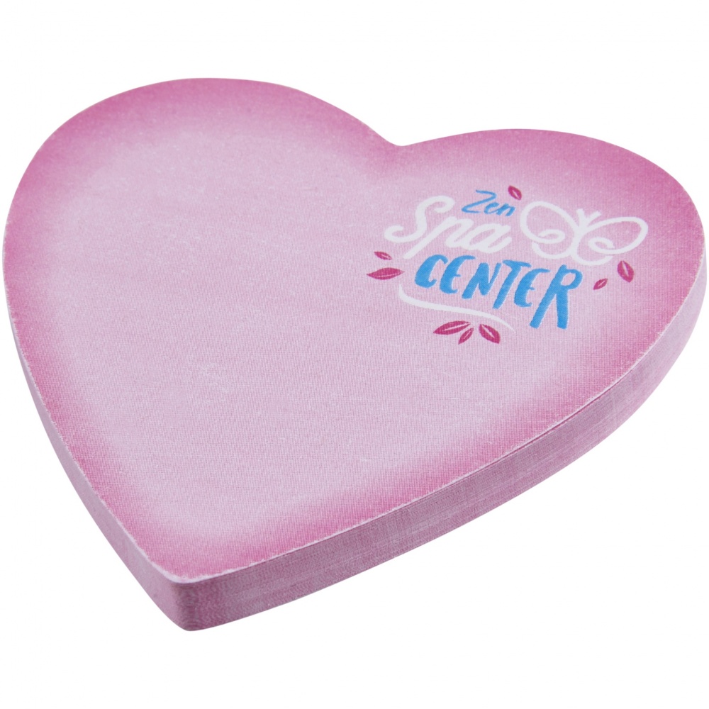 Logo trade promotional merchandise image of: Sticky-Mate® heart-shaped recycled sticky notes
