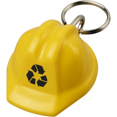 Logo trade corporate gifts image of: Kolt hard hat-shaped recycled keychain