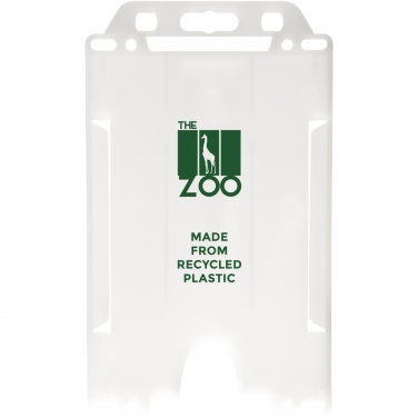 Logo trade promotional giveaway photo of: Pierre recycled plastic card holder 