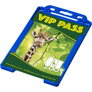 Logo trade promotional giveaway photo of: Pierre recycled plastic card holder 