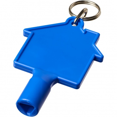 Logo trade promotional merchandise image of: Maximilian house-shaped recycled utility key keychain