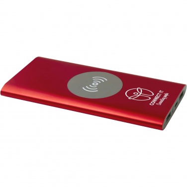 Logotrade promotional gift image of: Juice 8000 mAh Type-C recycled aluminium wireless power bank