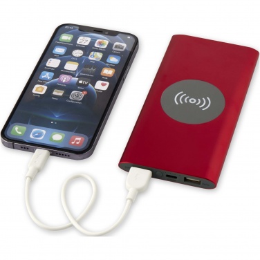 Logo trade promotional product photo of: Juice 8000 mAh Type-C recycled aluminium wireless power bank