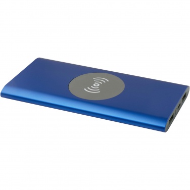 Logo trade promotional products image of: Juice 8000 mAh Type-C recycled aluminium wireless power bank
