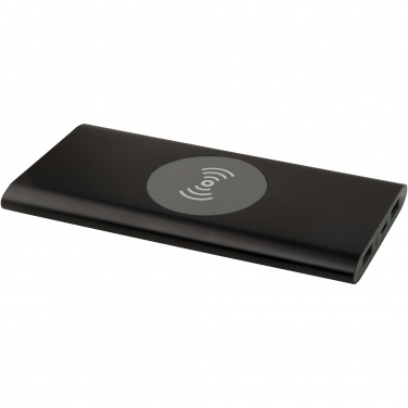 Logo trade promotional gifts picture of: Juice 8000 mAh Type-C recycled aluminium wireless power bank