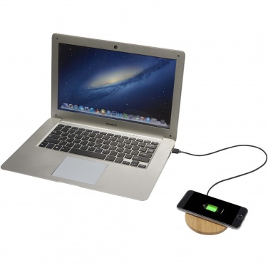 Logotrade business gifts photo of: Essence 15W bamboo wireless charging pad