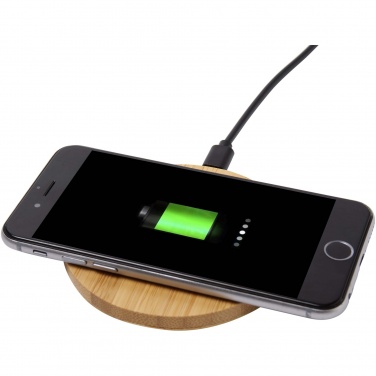 Logotrade promotional product image of: Essence 15W bamboo wireless charging pad
