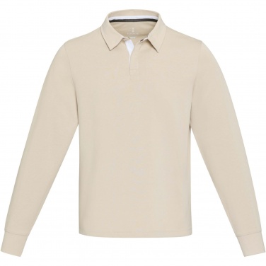 Logo trade promotional gifts picture of: Clyde unisex organic rugby polo sweatshirt