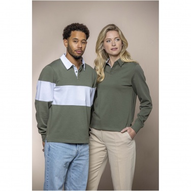 Logotrade business gift image of: Clyde unisex organic rugby polo sweatshirt