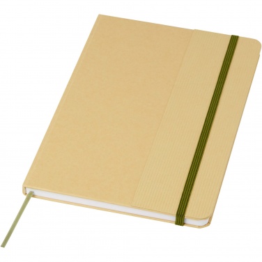 Logo trade corporate gifts image of: Nelida A5 recycled cardboard hard cover notebook