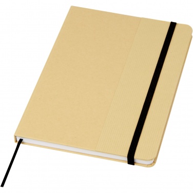 Logo trade promotional items image of: Nelida A5 recycled cardboard hard cover notebook