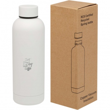 Logotrade promotional merchandise picture of: Spring 500 ml RCS certified recycled stainless steel copper vacuum insulated bottle
