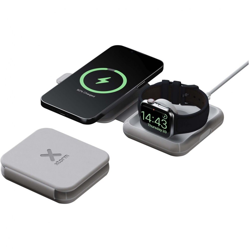 Logotrade promotional gift picture of: Xtorm XWF21 15W foldable 2-in-1 wireless travel charger