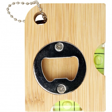 Logo trade promotional giveaways picture of: Levo bamboo bottle opener with level 