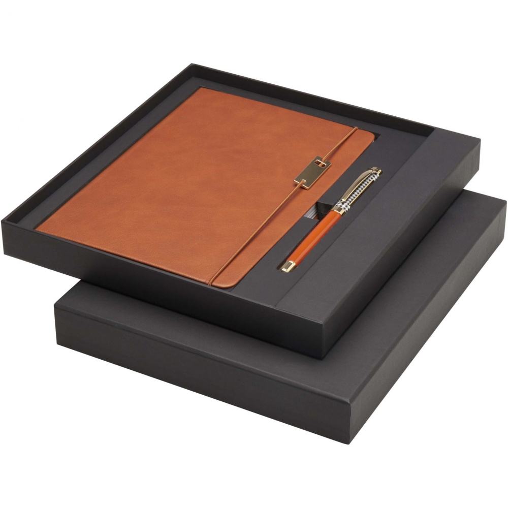 Logotrade promotional giveaway image of: Legato A5 notebook and rollerball pen set 