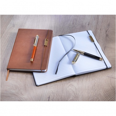 Logo trade promotional merchandise photo of: Legato A5 notebook and rollerball pen set 