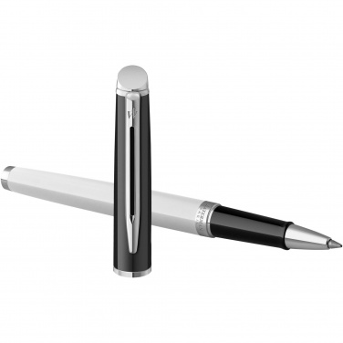 Logo trade advertising product photo of: Hemisphere colour blocking rollerball pen with palladium trim