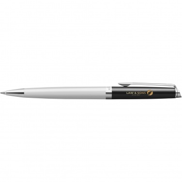 Logotrade promotional product image of: Hemisphere colour blocking ballpoint pen with palladium trim