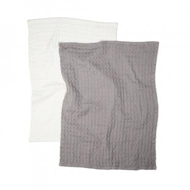 Logo trade promotional gift photo of: VINGA Cromer waffle kitchen towel, 2 pcs