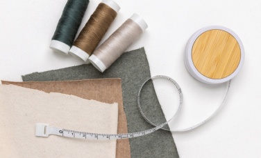Logo trade promotional gifts image of: RCS recycled plastic & bamboo tailor tape