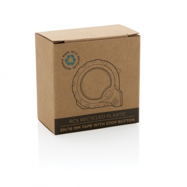 Logo trade promotional products picture of: RCS recycled plastic 3M/16 mm tape with stop button