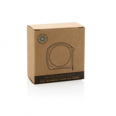 Logotrade advertising product picture of: RCS recycled plastic bamboo tape 5M/19mm