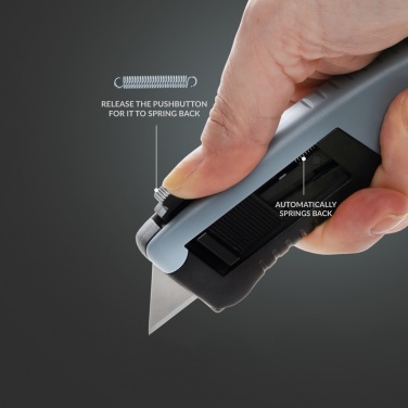 Logotrade promotional merchandise image of: RCS certified recycled plastic Auto retract safety knife
