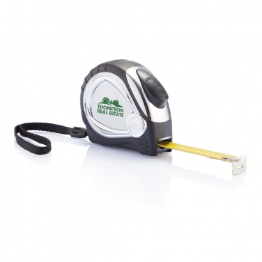 Logotrade promotional item picture of: Chrome plated auto stop tape measure