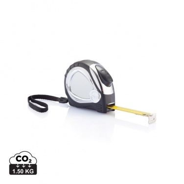 Logo trade advertising products image of: Chrome plated auto stop tape measure