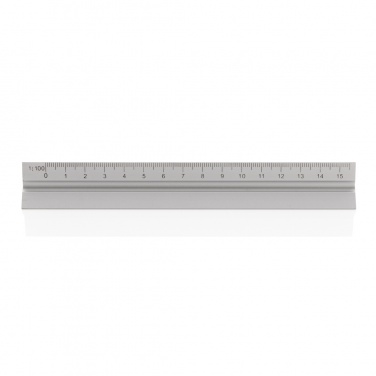 Logo trade business gift photo of: 15cm. Aluminum triangular ruler