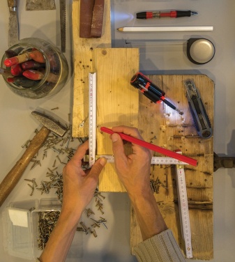 Logo trade business gifts image of: 25cm wooden carpenter pencil