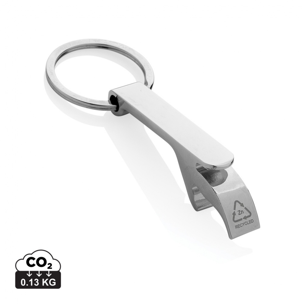 Logo trade advertising products image of: RCS recycled zinc alloy bottle opener keychain
