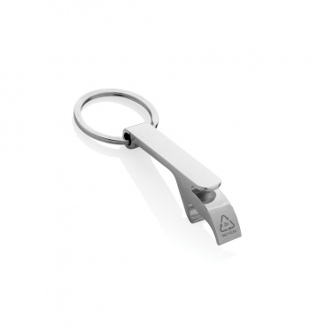 Logotrade promotional item picture of: RCS recycled zinc alloy bottle opener keychain
