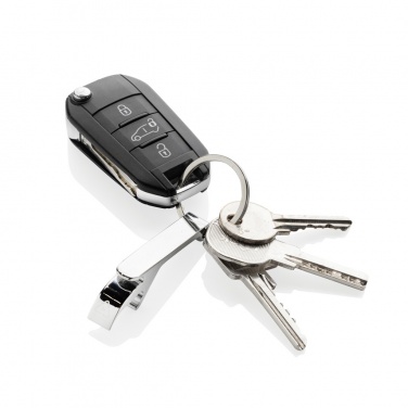 Logotrade advertising product image of: RCS recycled zinc alloy bottle opener keychain