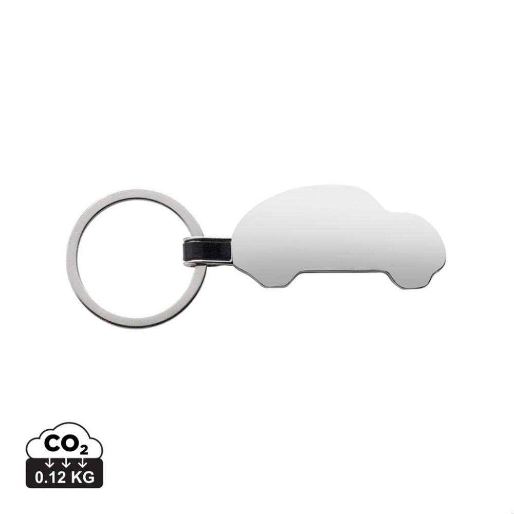 Logo trade promotional gift photo of: RCS recycled zinc alloy car keyring