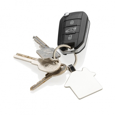 Logo trade promotional merchandise picture of: RCS recycled zinc alloy house keyring