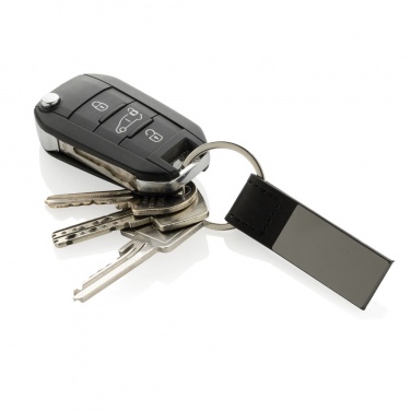 Logo trade advertising product photo of: Luxury PU keychain RCS recycled zinc alloy