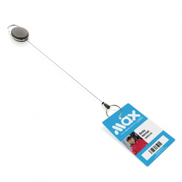 Logo trade promotional giveaways image of: RCS recycled ABS roller clip keychain