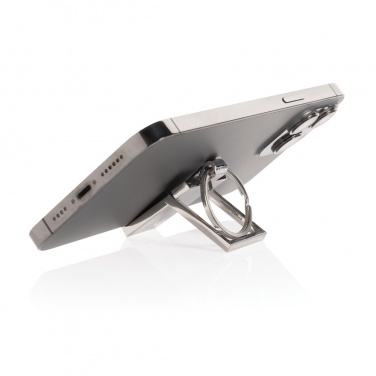 Logotrade promotional merchandise photo of: RSC recycled zinc alloy phone stand keychain