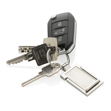 Logo trade promotional giveaways picture of: RSC recycled zinc alloy phone stand keychain