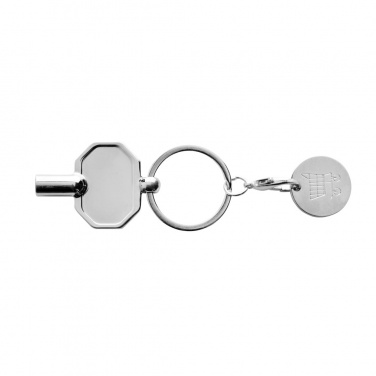 Logo trade advertising products picture of: RCS recycled zinc alloy radiator key keychain with coin