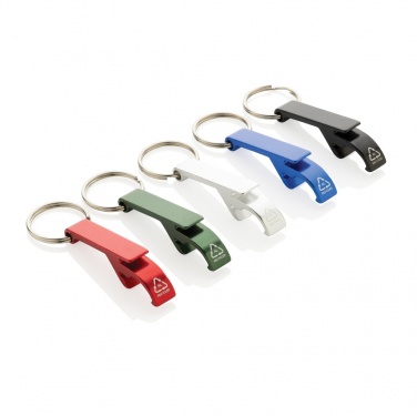 Logo trade promotional gifts image of: RCS recycled aluminum bottle and can opener