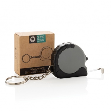 Logotrade corporate gift image of: MeasureMate RCS reycled ABS 1 meter tape keychain