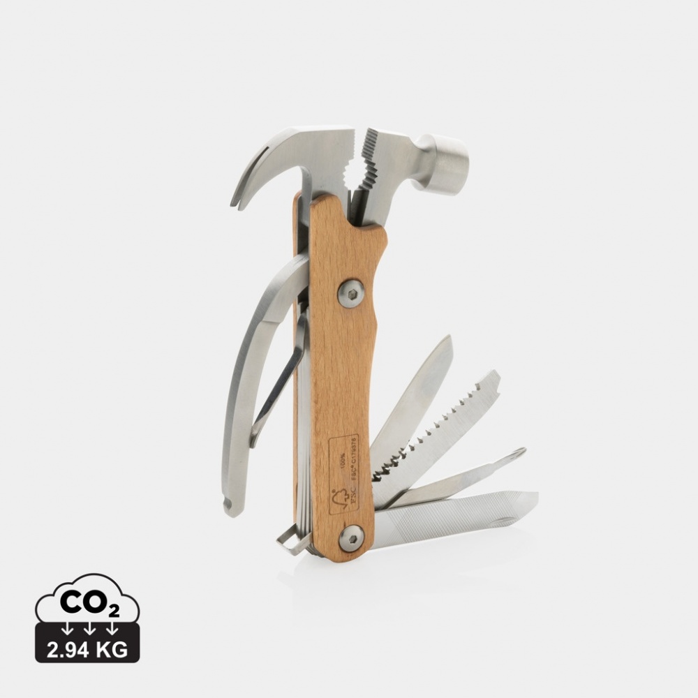 Logotrade corporate gift image of: Wooden multi-tool hammer