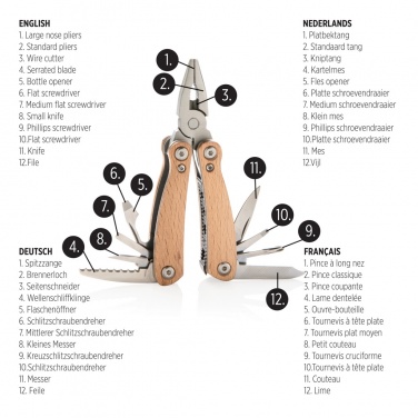 Logo trade promotional gifts image of: Wood multitool mini