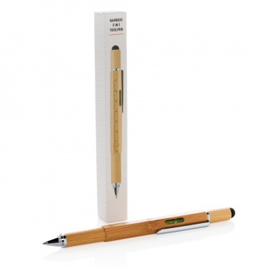 Logotrade promotional item image of: Bamboo 5-in-1 toolpen